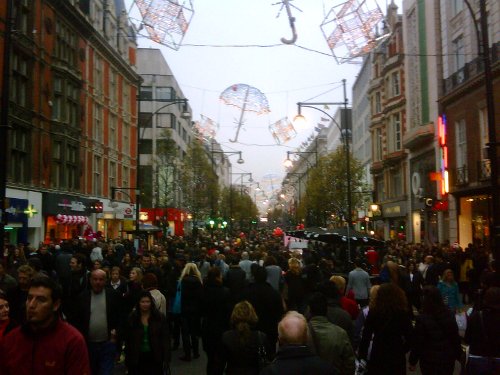 Oxford Circus Holiday Crowds